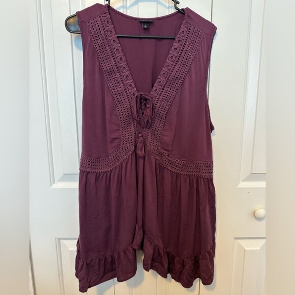 Torrid Purple Sleeveless Blouse - Picture 1 of 5